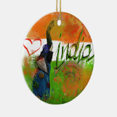 Ik hou van India Keramisch Ornament (Rechts)