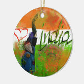 Ik hou van India Keramisch Ornament (Links)