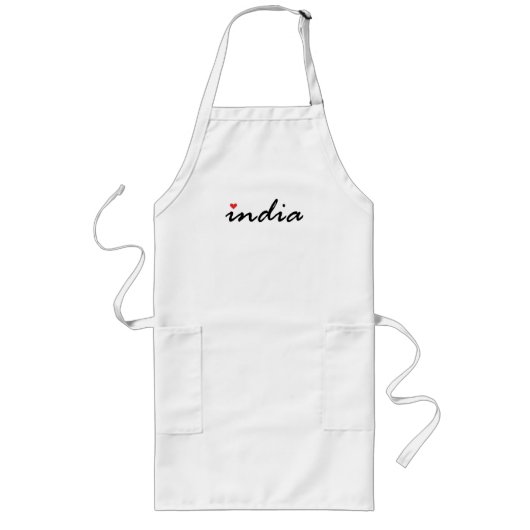 Ik hou van India Lang Schort (Voorkant)
