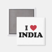 Ik hou van India Magneet (Voorkant / Achterkant)