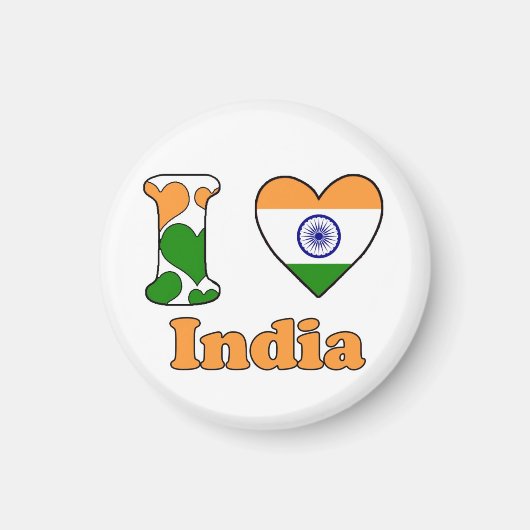 Ik hou van India magnet (Voorkant)