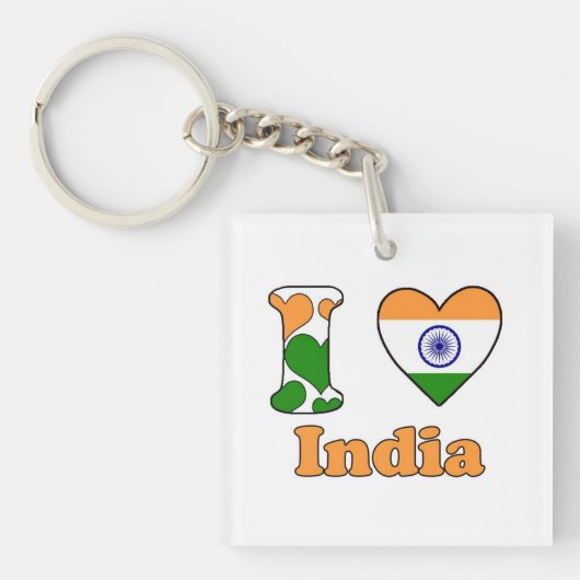 Ik hou van India Sleutelhanger (voorkant)