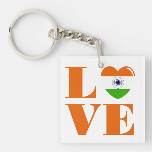 Ik hou van India Sleutelhanger (voorkant)