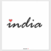 Ik hou van India Sticker (Vel)