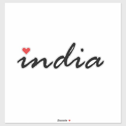 Ik hou van India Sticker (Vel)