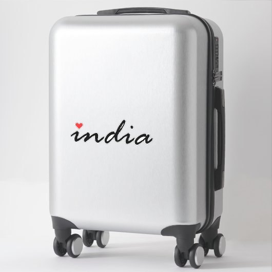 Ik hou van India Sticker (Koffer)
