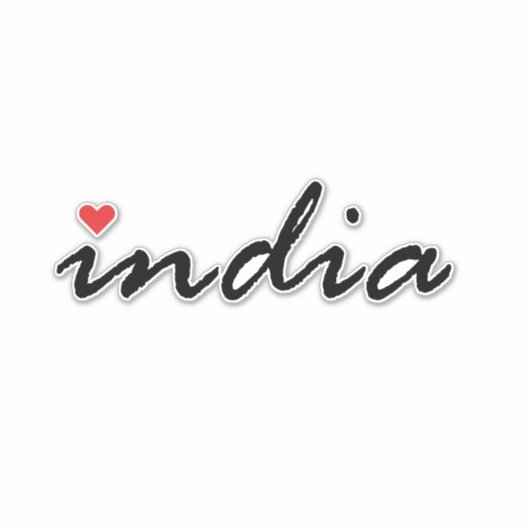 Ik hou van India Sticker (Voorkant)