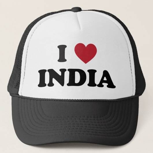 Ik hou van India Trucker Pet (Voorkant)
