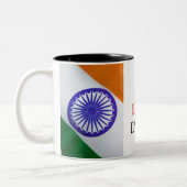 IK HOU VAN INDIA vlag Tweekleurige Koffiemok (Links)