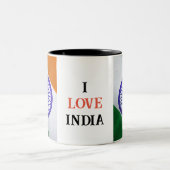 IK HOU VAN INDIA vlag Tweekleurige Koffiemok (Center)