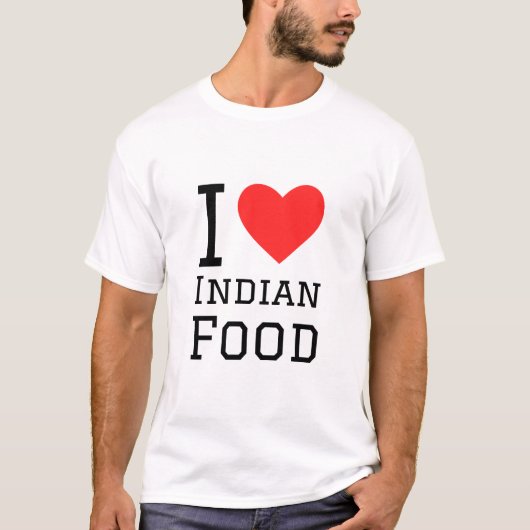 Ik hou van Indiaas eten T-shirt (Voorkant)