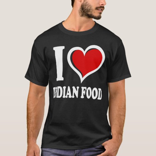 Ik hou van Indiaas eten T-shirt (Voorkant)
