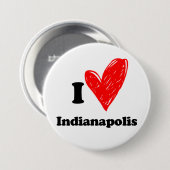 Ik hou van Indianapolis Ronde Button 7,6 Cm (Voorkant /achterkant)