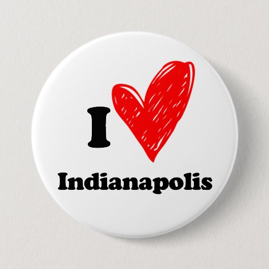 Ik hou van Indianapolis Ronde Button 7,6 Cm (Voorkant)