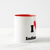 Ik hou van Indianapolis Tweekleurige Koffiemok (Center)