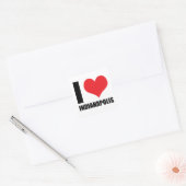 Ik hou van Indianapolis Vierkante Sticker (Envelop)