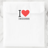 Ik hou van indianen vierkante sticker (Tas)