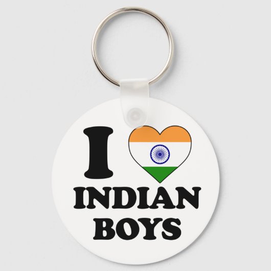 Ik hou van Indiase jongens Sleutelhanger (Voorkant)