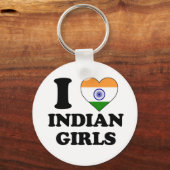 Ik hou van Indiase meisjes Sleutelhanger (Voorkant)