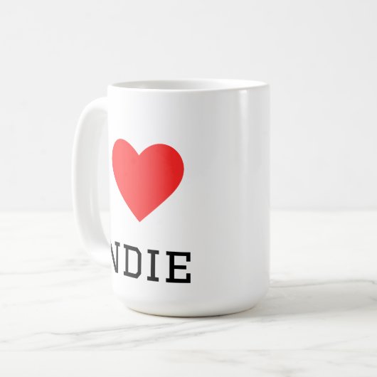 Ik hou van Indie Koffiemok (Voorkant links)
