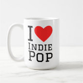 Ik hou van indie pop koffiemok (Links)