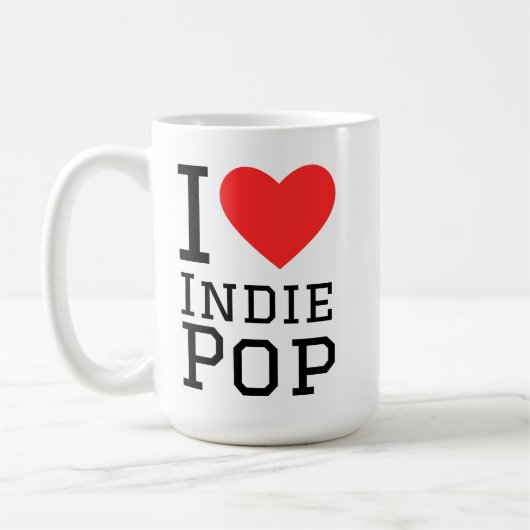 Ik hou van indie pop koffiemok (Links)