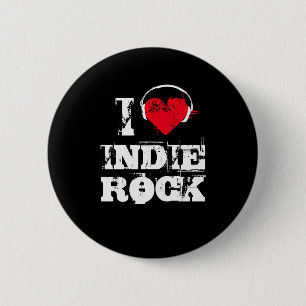 Ik hou van indie rock ronde button 5,7 cm