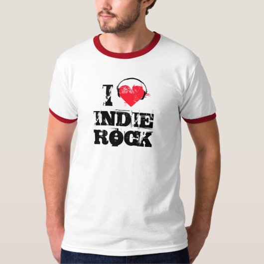 Ik hou van indie rock t-shirt (Voorkant)