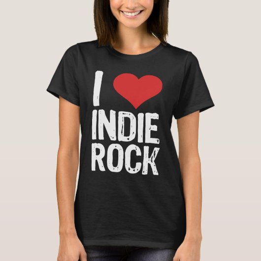 Ik hou van indierock t-shirt (Voorkant)