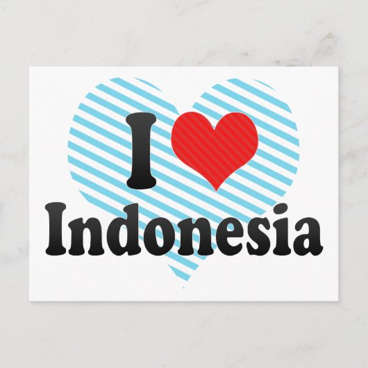 Ik hou van Indonesië Briefkaart (Voorkant)