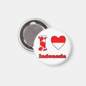 Ik hou van Indonesië magnet (Voorkant / Achterkant)