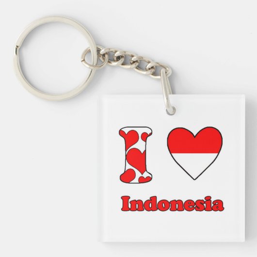 Ik hou van Indonesië Sleutelhanger (voorkant)
