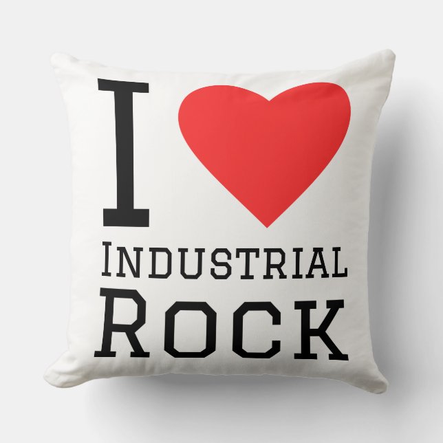Ik hou van industriële rots kussen (Voorkant)