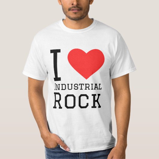 Ik hou van industriële rots t-shirt (Voorkant)