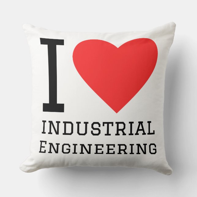 Ik hou van industriële techniek  kussen (Voorkant)