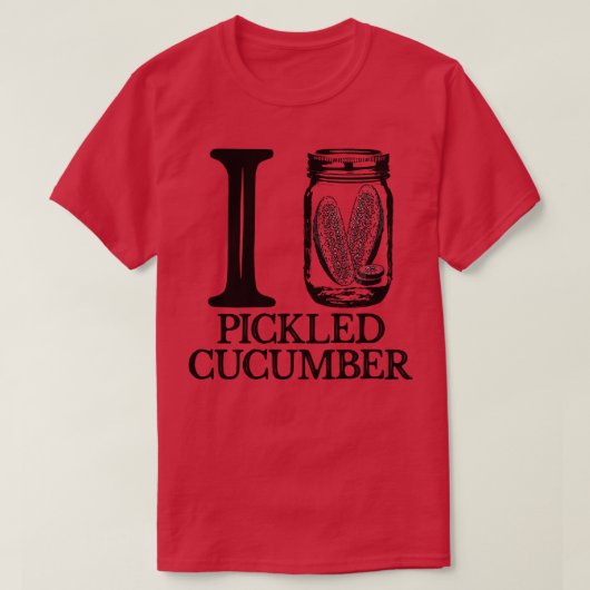 Ik hou van ingelegde cuber augurk cuber vegetari t-shirt (Design voorkant)