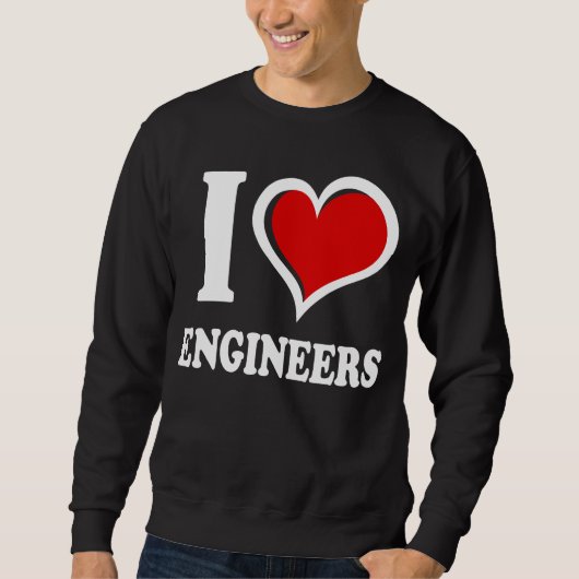Ik hou van ingenieurs I Heart Trui (Voorkant)