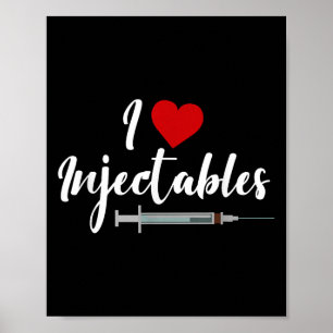 Ik hou van injectables Lip Fillers Esthetische Ver Poster