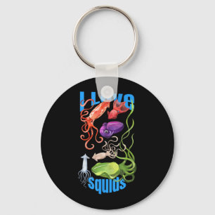 Ik hou van inktvissen Octopus Cephalopod Oceaan Zo Sleutelhanger