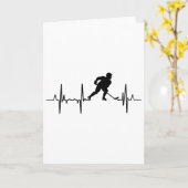 Ik hou van Inline Hockey Cardiogram Kaart (Gele Bloem)