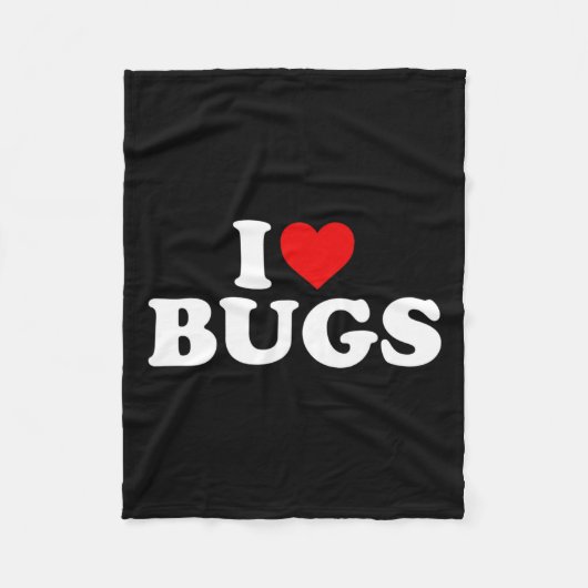 Ik hou van insecten - hart fleece deken (Voorkant)