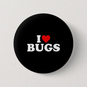 Ik hou van insecten - hart ronde button 5,7 cm