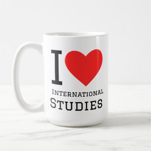 Ik hou van internationale studies koffiemok