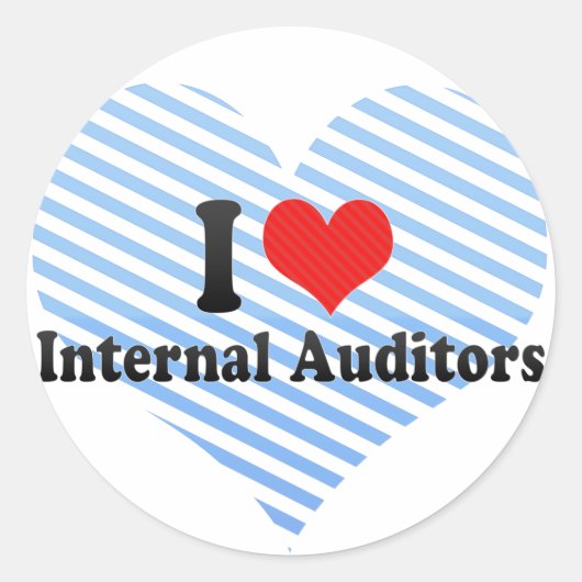 Ik hou van interne auditors ronde sticker (Voorkant)
