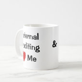 Ik hou van internecontrolepersoneel. Auditing Hear Koffiemok (Voorkant links)