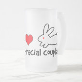 Ik hou van interraciale paren matglas bierpul (Voorkant rechts)