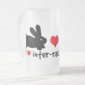 Ik hou van interraciale paren matglas bierpul (Voorkant links)