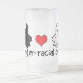 Ik hou van interraciale paren matglas bierpul (Center)