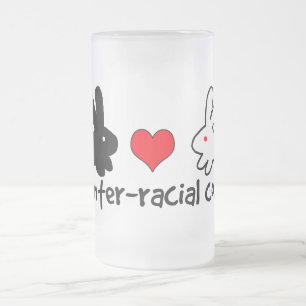 Ik hou van interraciale paren matglas bierpul
