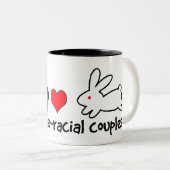 Ik hou van interraciale paren tweekleurige koffiemok (Voorkant rechts)